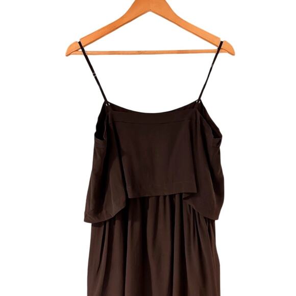 MADEWELL Black Two Tier Adjustable Spaghetti Strap Lined Mini Dress Size 8 - Picture 6 of 10